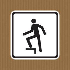 No Stepping Symbol On White Background