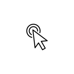 Cursor click icon, cursor sign vector