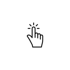 Hand cursor click icon vector