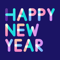 2022 new year abstract background decorative with pastel geometric typography