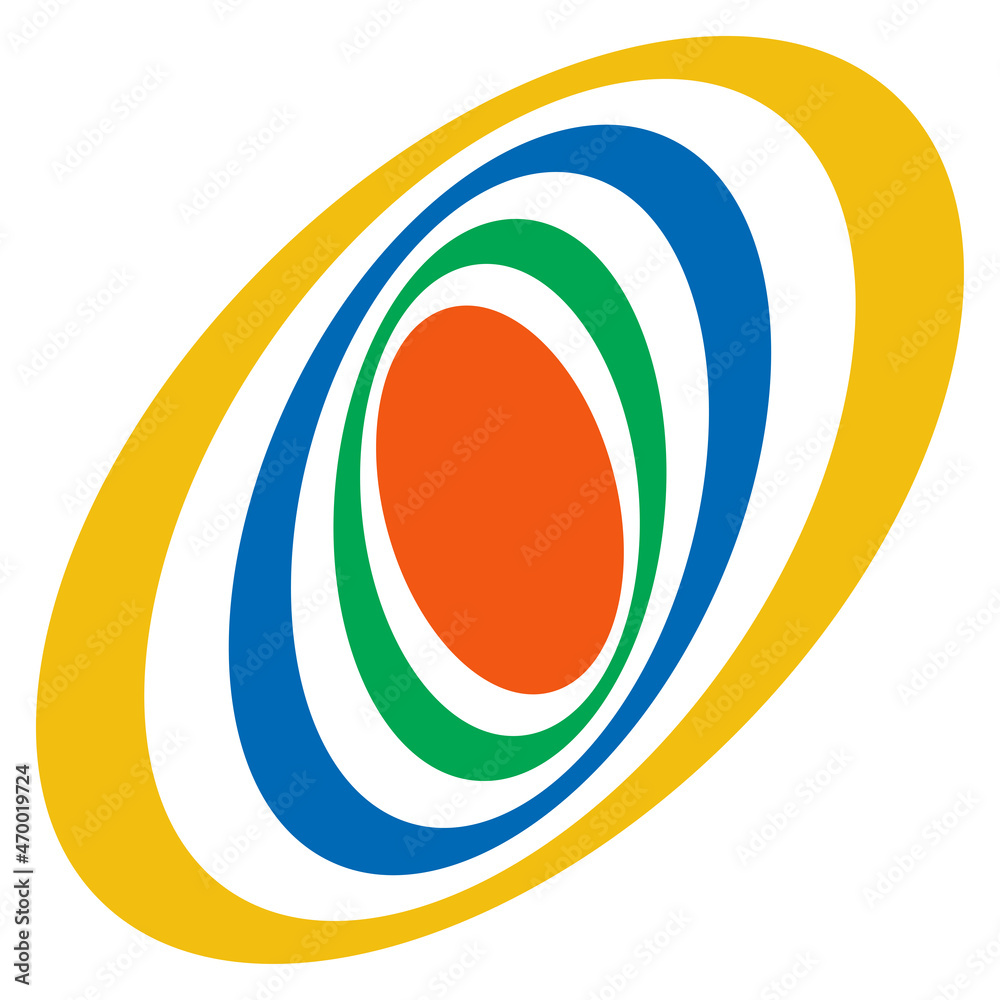 Poster abstract op-art element. optical, visual art, artistic element illustration