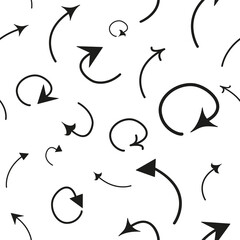 seamless arrow pattern. pattern with round arrows.
