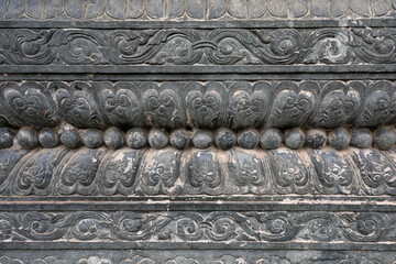 Rock carving, architectural landscape, Beihai Park, Beijing