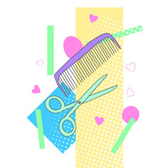 Cosmetics and fashion background with make up artist objects lipstick, cream, brush.