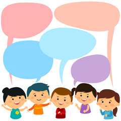 children's group word balloon template