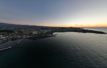JEJU SEA SUNSET DRONE aerial photography