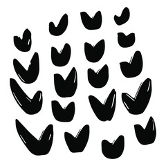 Freeform doodle element.Minimalist abstract boho watercolor shape.