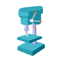 Drilling machine icon. Flat illustration of drilling machine vector icon