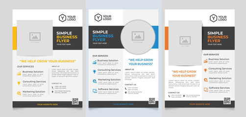 Corporate professional business flyer modern brochure creative poster template print ready bundle