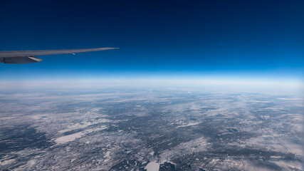Flying over Labrador in Winter