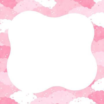 満開の桜　背景・フレーム素材（正方形）／質感加工
