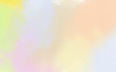 Watercolor bright vibrant hand drawn colorful vector smudges card for design, greeting. Abstract blue violet yellow pink color brush paint blur smooth vivid background.