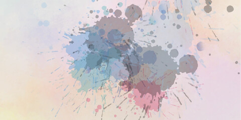 Abstract watercolor background with colorful splash dot