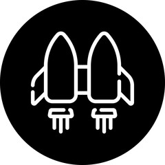 Obraz na płótnie Canvas jetpack glyph icon