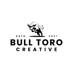 toro matador logo design idea - obrazy, fototapety, plakaty