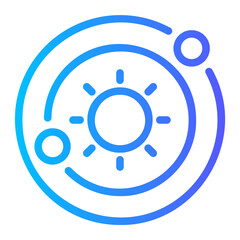 solar system gradient icon