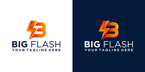 big flash logo, with flash and letter b