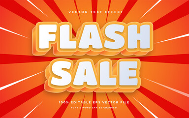 flash sale cartoon editable effect