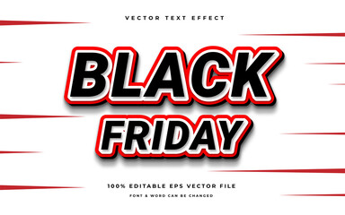 black friday editable text effect