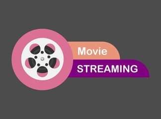 Movie Streaming symbol. Vector illustration.