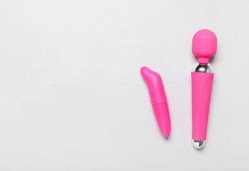 Sex toys on light background