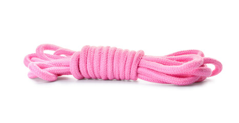 Rope from sex shop on white background