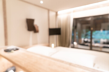 abstract  blur hotel resort bedroom