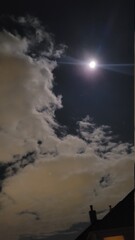 moon and clouds on a fall night 