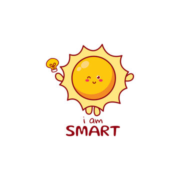 Cute funny sun character. Vector hand drawn cartoon mascot character illustration icon. Isolated on white background. outer space character concept