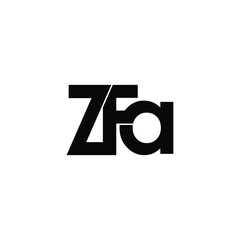 zfa initial letter monogram logo design