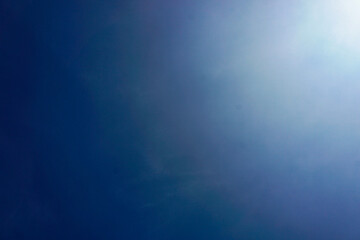 Sunlight in the blue sky