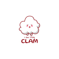 Cute funny cloud character. Vector hand drawn cartoon mascot character illustration icon. Isolated on white background.