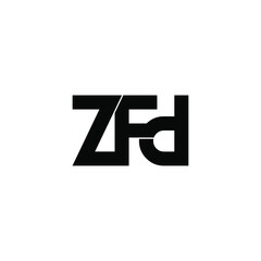 zfd initial letter monogram logo design