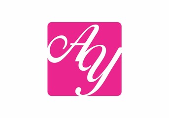 Colorful initial letter of AY