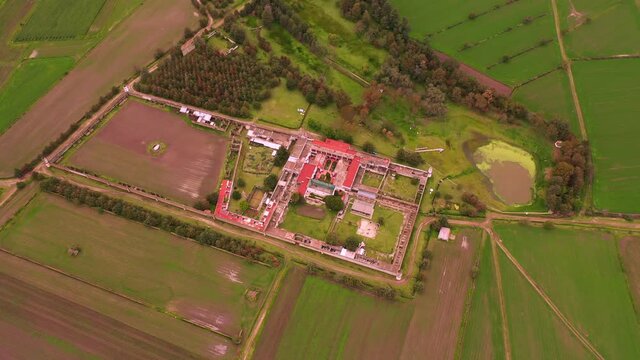 Aerial flying over Mexico isolated rural countryside at day