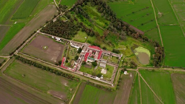 Aerial flying over Santuario De las Luciernagas in Mexico at day
