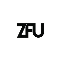 zfu initial letter monogram logo design