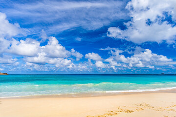 Fototapeta na wymiar Anse Intendance beach on Mahe island, Seychelles