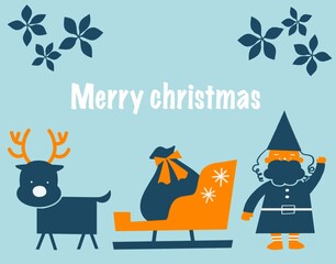 サンタクロースとトナカイ