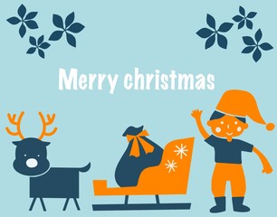 サンタクロースとトナカイ