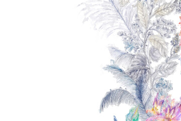 Beautiful oil painting flowers and bouquets