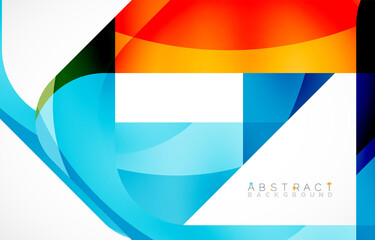 Obraz premium Minimal background. Abstract square shape with round corners created with wavy forms. Vector Illustration For Wallpaper, Banner, Background, Landing Page