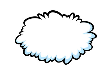 Comic thinking speech bubbles. Think shapes like in comicbooks. Vector illustration isolated in white background