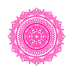 mandala illustration design with radial ornament