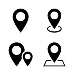 location icon set isolated on white background