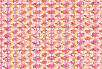 seamless pattern with pink hearts