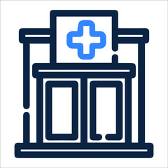 Obraz premium Clinic or hospital medical icon