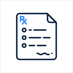 Medical file or prescription icon