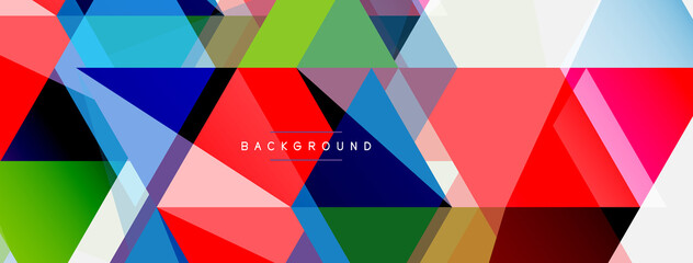Mosaic triangles geometric background. Techno or business concept, pattern for wallpaper, banner, background, landing page