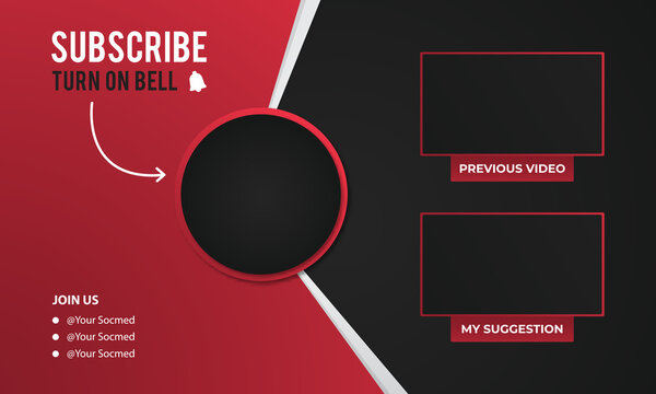 End Screen illustration for infographic of a video on isolated background design